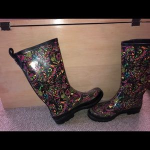 Colorful rain boots